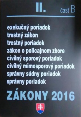 Zákony 2016 - II. časť B