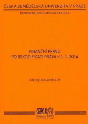 Finanční právo po rekodifikaci práva k 1.1.2014