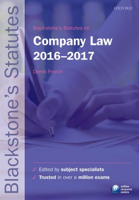 Blackstone´s Statutes on Company Law 2016-2017