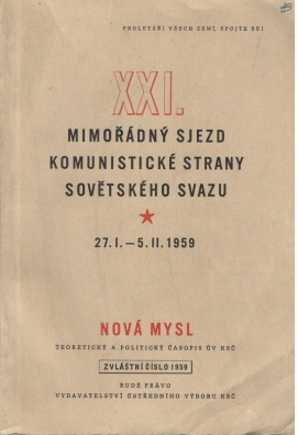 XXI. mimořádný sjezd Komunistické strany Sovětského svazu 27. 1. - 5. 2. 1959