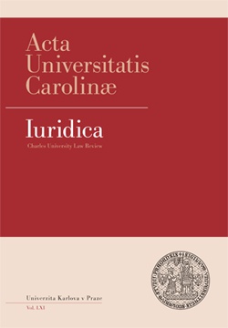 Acta Universitatis Carolinae. Iuridica 1/2016