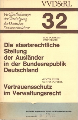 Veröffentlichungen der Vereinigung der Deutschen Staatsrechtslehrer. Band 32