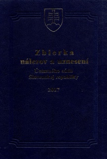 Zbierka nálezov a uznesení ÚS SR 2017