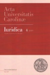 Acta Universitatis Carolinae Iuridica 4/2019