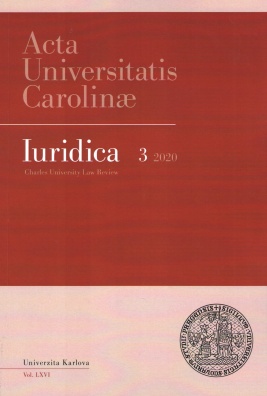 Acta Universitatis Carolinae Iuridica 3/2020