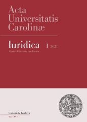 Acta Universitatis Carolinae Iuridica 1/2021