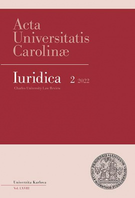 Acta Universitatis Carolinae Iuridica 2/2022