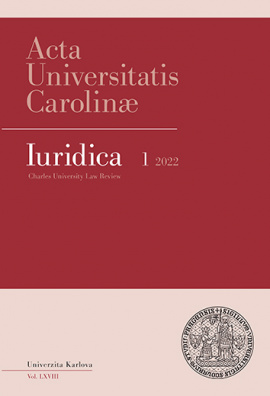 Acta Universitatis Carolinae Iuridica 1/2022
