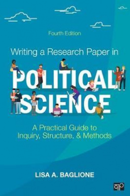 Writing a Research Paper in Political Science : A Practical Guide to Inquiry, Structure, and Methods