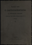 Seznam knih o parlamentarismu a příbuzných oborech v knihovně Národního shromáždění R.Č. v Praze