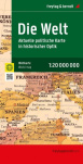 Mapa světa 1:20 000 000 / aktuální mapa ve starožitném stylu (nástěnná s kovovými lištami)