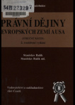 Právní dějiny evropských zemí a USA : (stručný nástin)