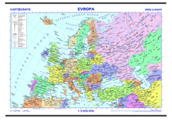 Evropa - nástěnná mapa Státy a území 1:5 000 000