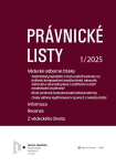 Právnické listy Tištěný časopis předplatné