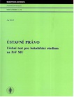 Ústavní právo- Učební text pro bakal.stud. na PrF MU